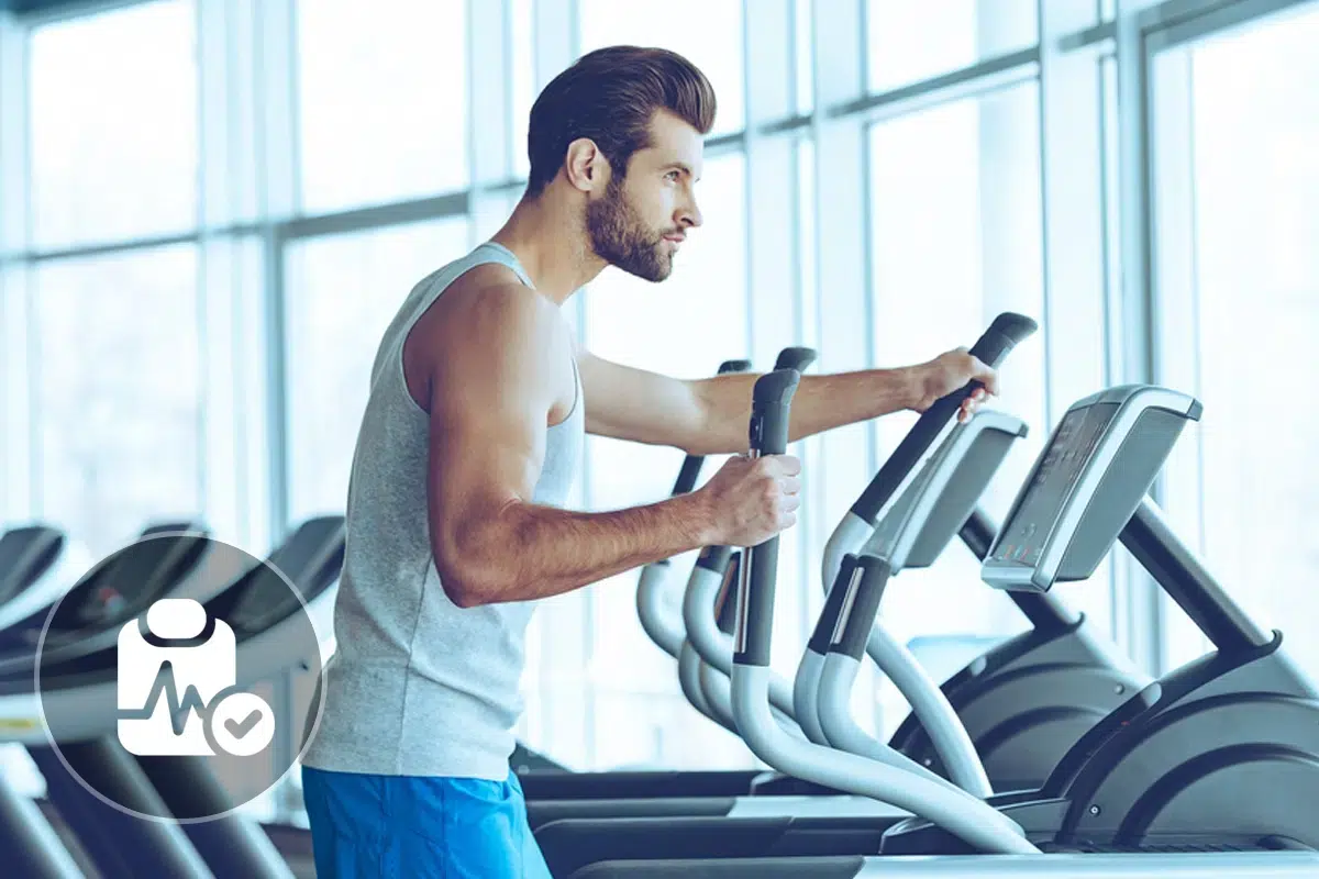What are the advantages and health benefits of using the elliptical trainer or cross-trainer?
