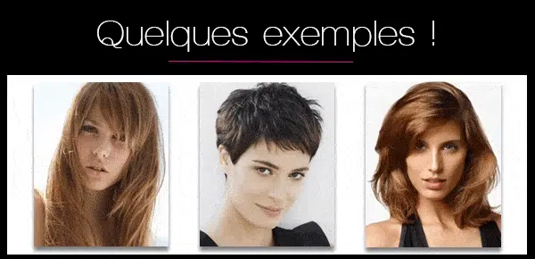 Exemples de coupes de cheveux et coiffures pour affiner un visage rond.