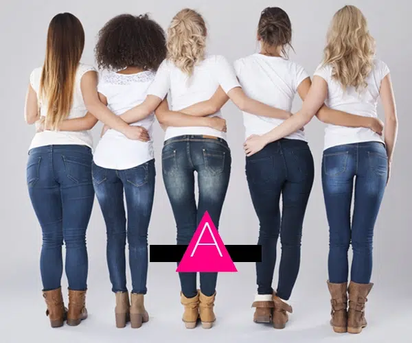 Pantalons, jeans ou shorts pour morphologie et silhouette en A, pyramide, triangle ou poire