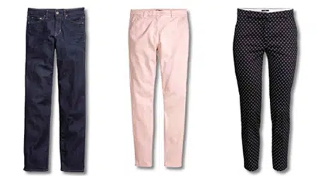 Exemples de jeans, pantalons, combi-shorts à porter quand on a du ventre
