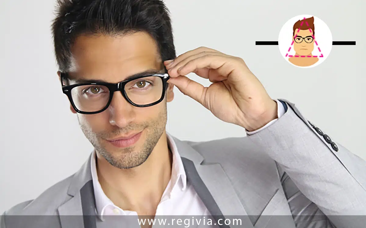 Comment choisir ses paires et montures de lunettes de vue pour homme quand on a un visage triangulaire : triangle haut, poire ou trapèze ?