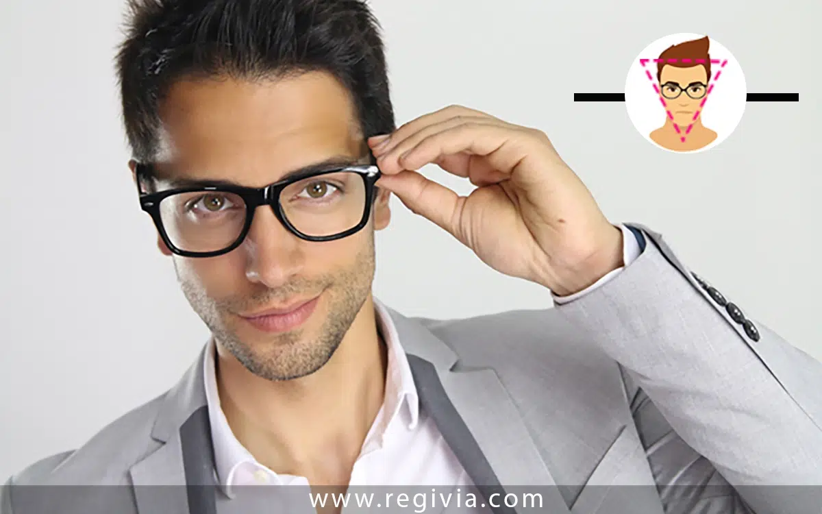 Comment choisir ses paires et montures de lunettes de vue pour homme quand on a un visage triangulaire : triangle bas, triangle inversé ou cœur ?