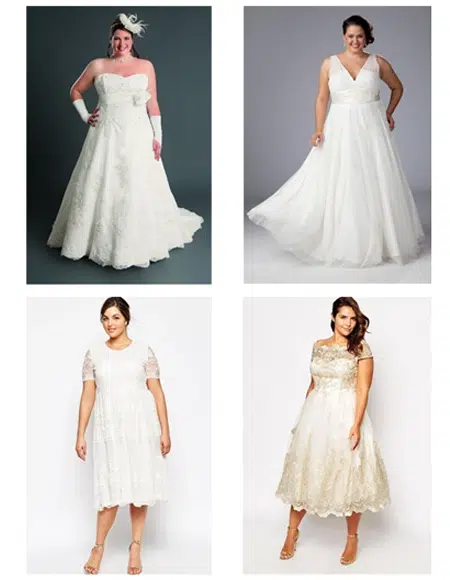 Exemples de robe de mariée à choisir et porter pour la morphologie et la silhouette en O, ronde ou pomme